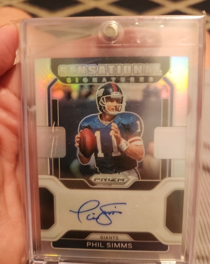 2021 Panini Prizm Sensational Signatures Phil Simms — front