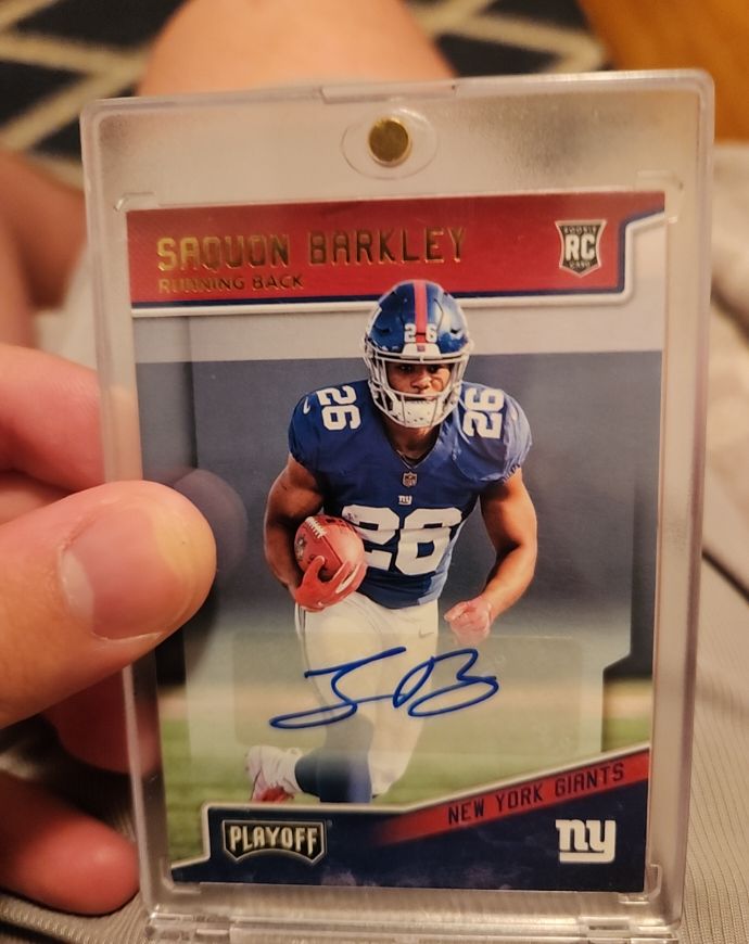 2018 Panini Playoff #201 Saquon Barkley — front