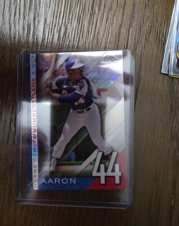 2020 Topps Chrome Update Series A Numbers Game #NGC-25 Hank Aaron — front