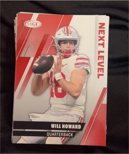 2025 SAGE High Series #105 Will Howard Next Level — front