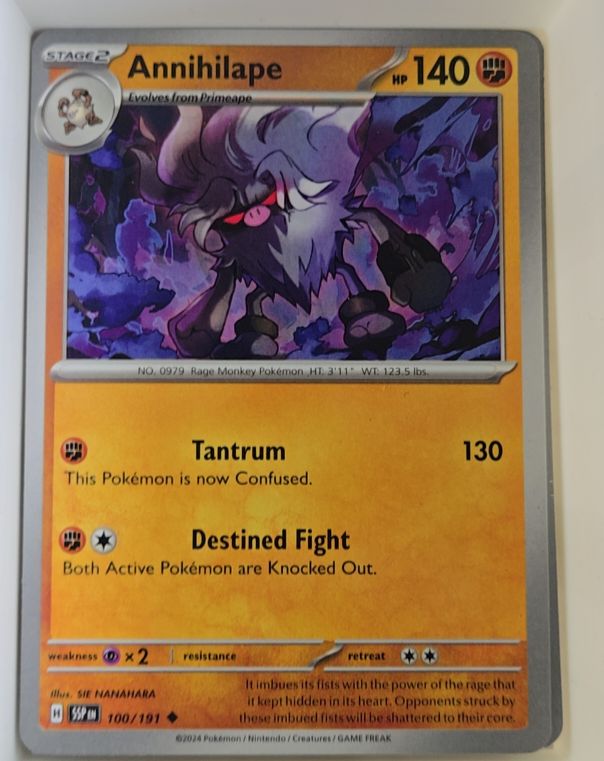 2024 Pokémon SV08: Surging Sparks #100 Annihilape — front