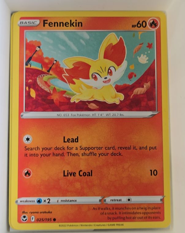 2022 Pokemon TCG Silver Tempest #025 Fennekin — front