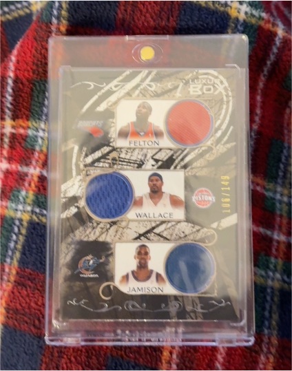 2006-07 Topps Luxury Box Relics Six Raymond Felton Rasheed Wallace Jamison — front