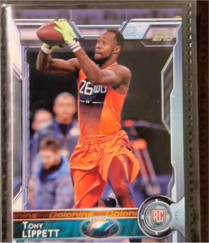2015 Topps #480 Tony Lippett Miami Dolphins Rookie — front