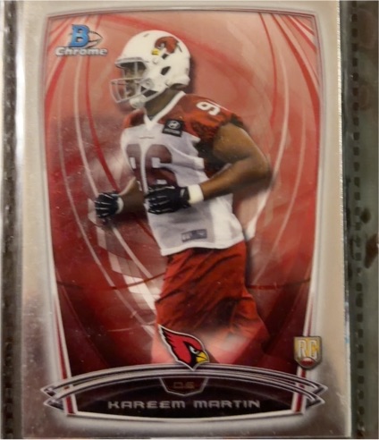 2014 Bowman Chrome #173 Kareem Martin Rookie Arizona Cardinals — front