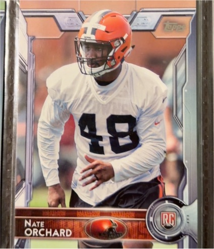 2015 Topps Chrome #164 Nate Orchard Rookie Cleveland Browns — front