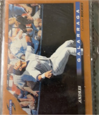1996 Score Dugout Collection #54 Andres Galarraga — front