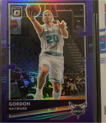 2020-21 Donruss Optic #140 Gordon Hayward Purple Prizm — front