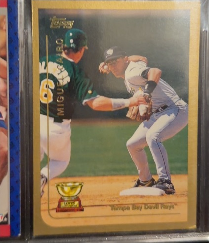 1999 Topps #417 Miguel Cairo Tampa Bay Devil Rays — front