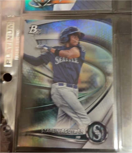 2022 Bowman Platinum Top Prospects #TOP-67 Starlin Aguilar — front