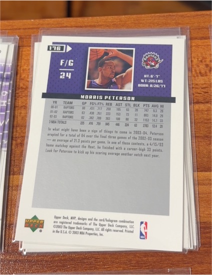 2003 Upper Deck #176 Morris Peterson — front
