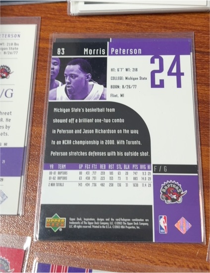 2001-02 Upper Deck SP Authentic #83 Morris Peterson — front