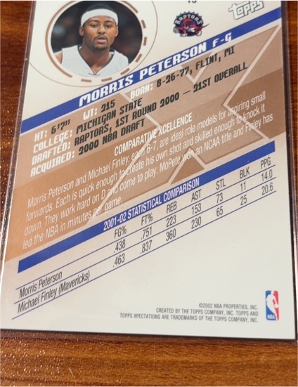2001-02 Topps #82 Morris Peterson — front
