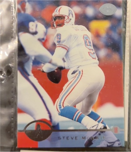 1996 Leaf #17 Steve McNair Houston Oilers — front