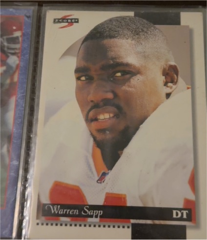 1996 Score #58 Warren Sapp — front