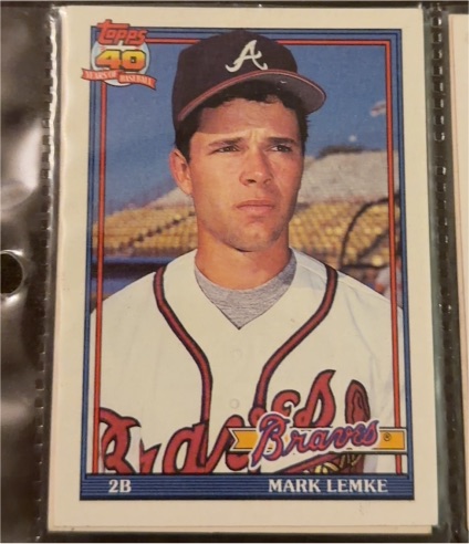 1991 Topps #251 Mark Lemke — front