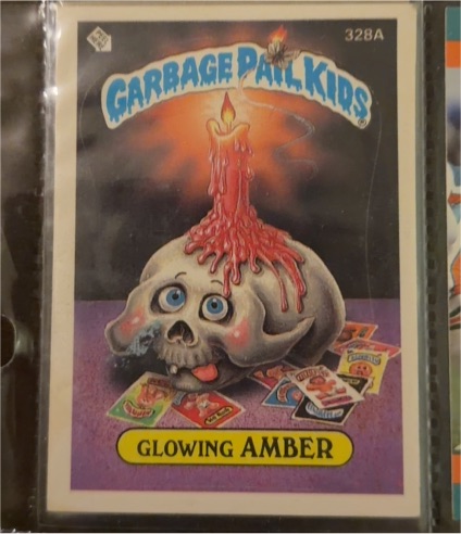 1987 Topps Garbage Pail Kids Series 8 #328a Glowing Amber — front