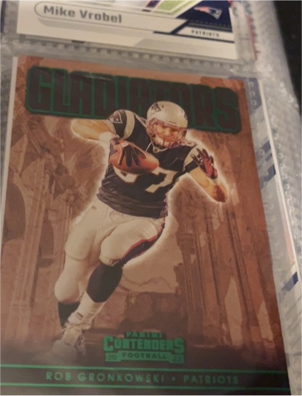 2022 Panini Contenders Gladiators Emerald #GLD-RGR Rob Gronkowski Patriots — front