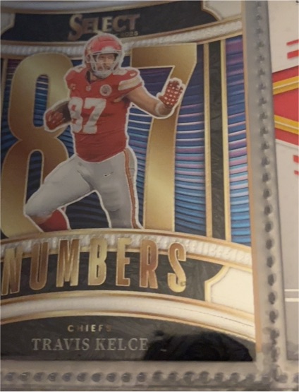2025 Panini Select Numbers #10 Travis Kelce — front