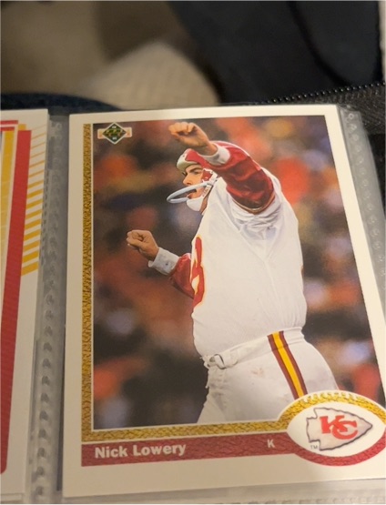 1991 Upper Deck #160 Nick Lowery — front