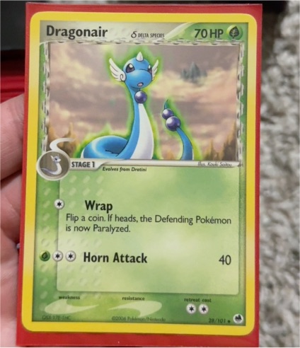 2006 Pokémon EX Dragon Frontiers #28 Dragonair Delta Species — front
