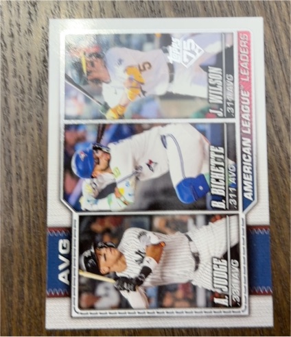 2026 Topps Series 1 #204 AL Leaders Avg (Aaron Judge / Bo Bichette / Jacob Wilson) — front