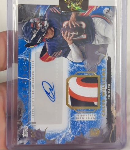 2024 Topps Inception Provenance Patch Auto Caleb Williams — front