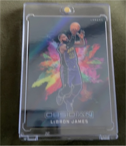 2023-24 Panini Obsidian #7 LeBron James Black Color Blast — front