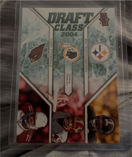 2009 Upper Deck Draft Edition #300 Ben Roethlisberger Larry Fitzgerald Chris Cooley Draft Class 2004 — front