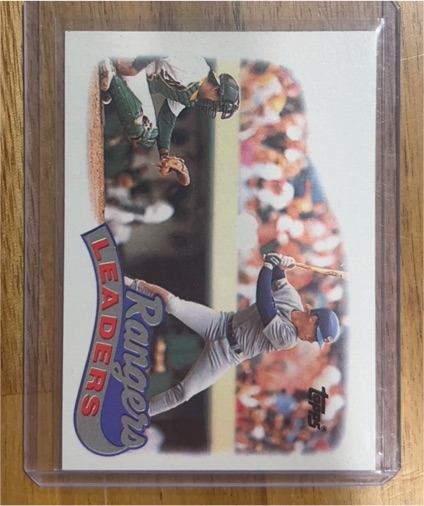 1989 Topps #729 Texas Rangers Team Leaders — front