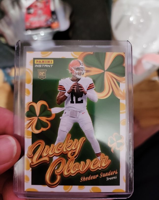 2025 Panini Instant #20 Shedeur Sanders Lucky Clover Rookie — front