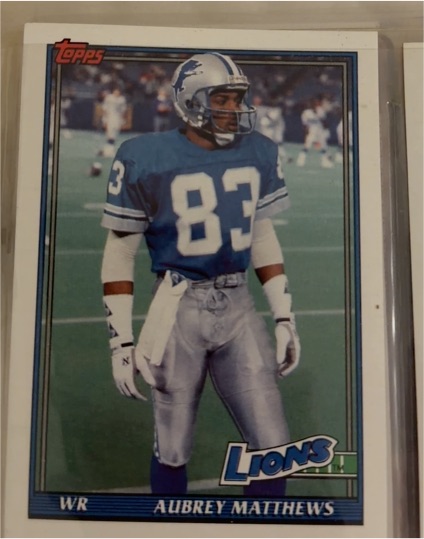 1991 Topps #403 Aubrey Matthews — front