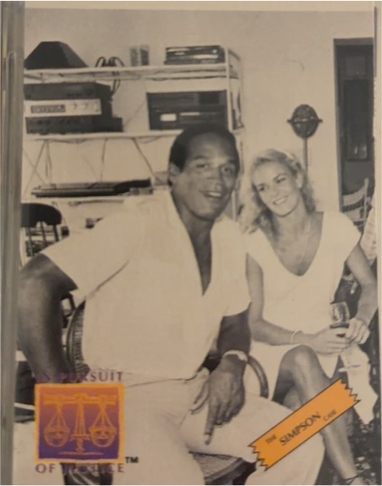 1994 Interlink In Pursuit of Justice #P2 O.J. Simpson & Nicole — front