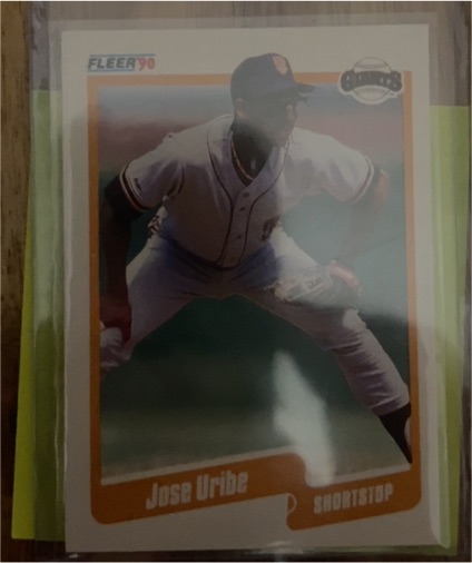 1990 Fleer #74 Jose Uribe — front