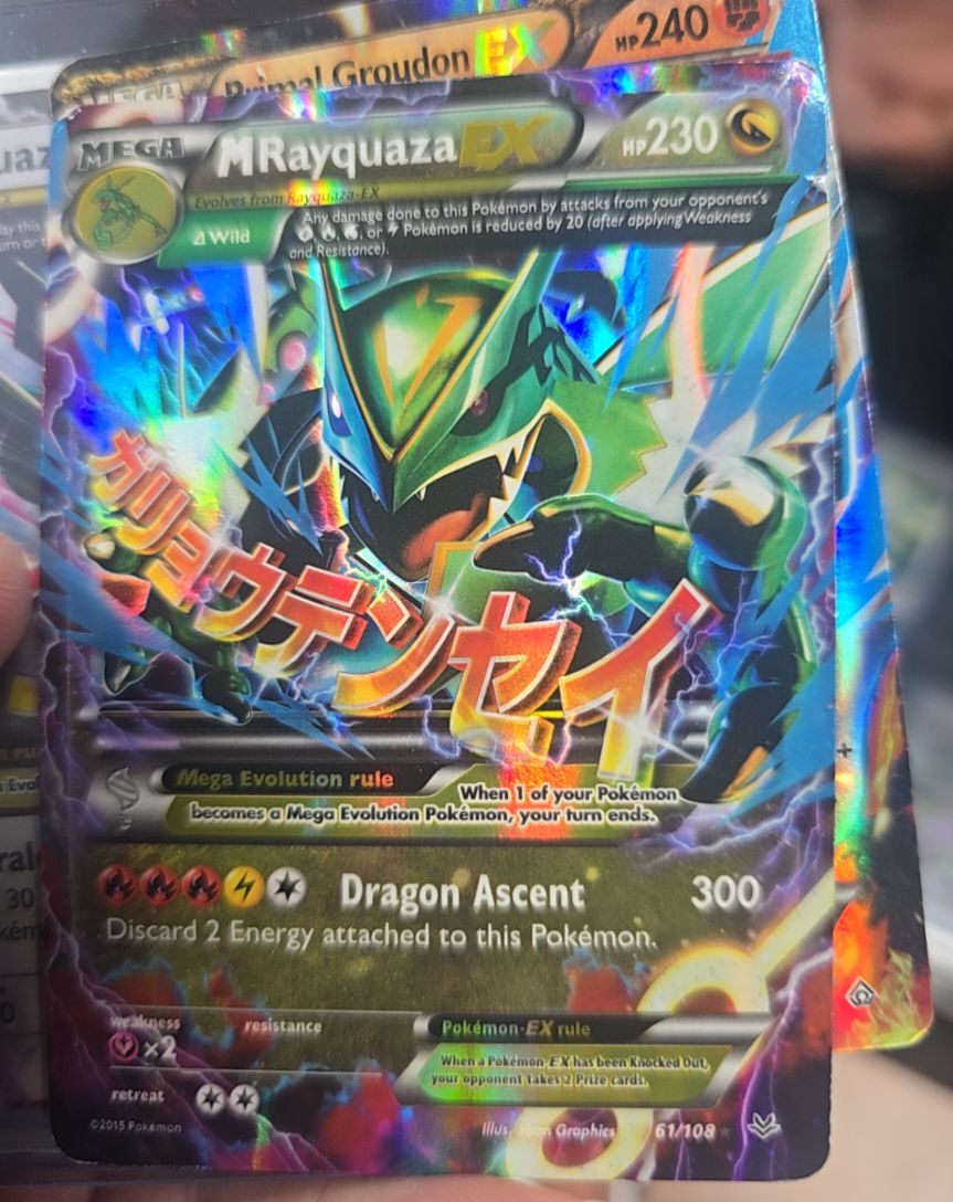 2015 Pokémon TCG Roaring Skies #61 Mega Rayquaza EX — front