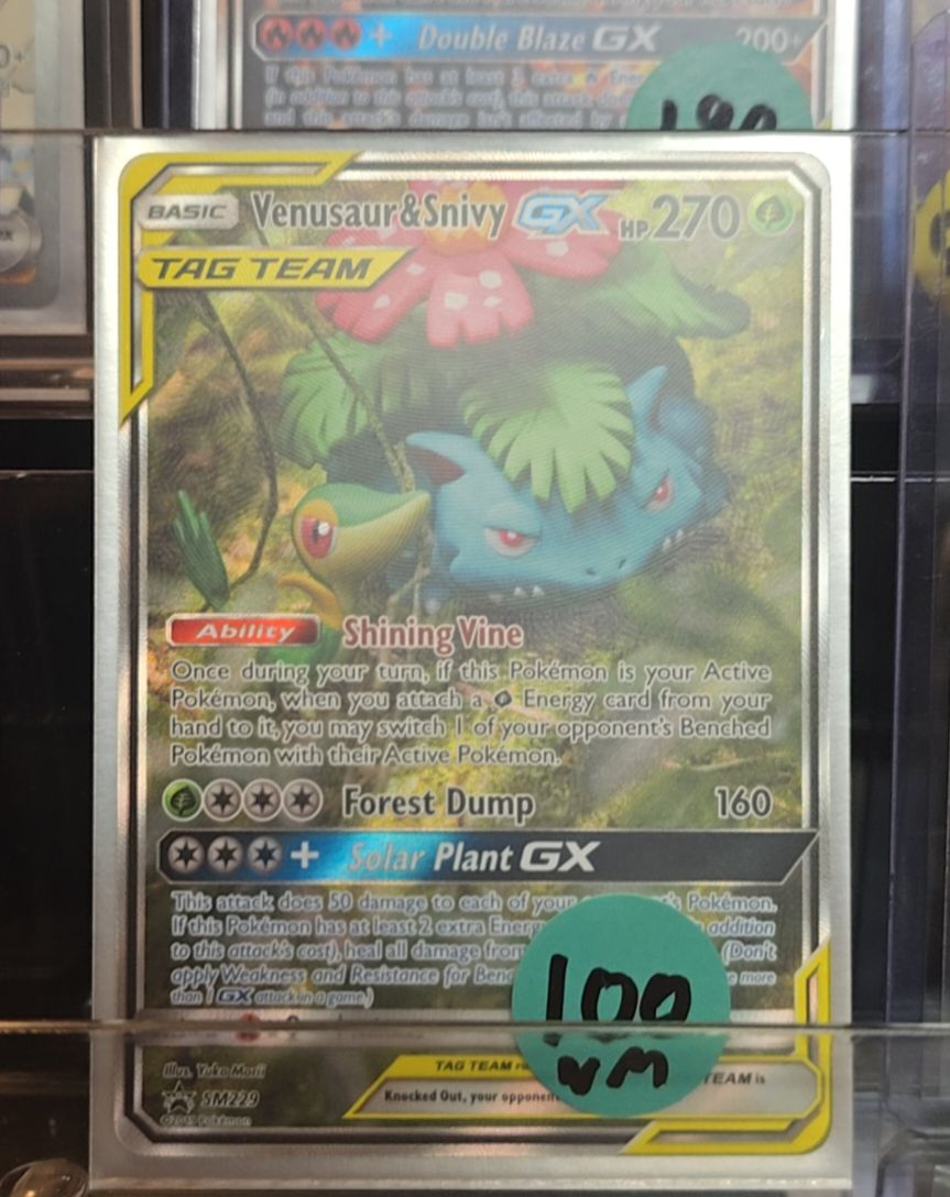 Pokémon TCG Venusaur & Snivy GX TAG TEAM Promo SM229 — front
