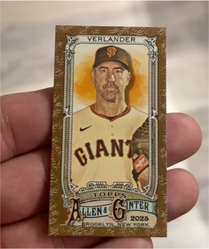 2025 Topps Allen & Ginter #66 Justin Verlander — front