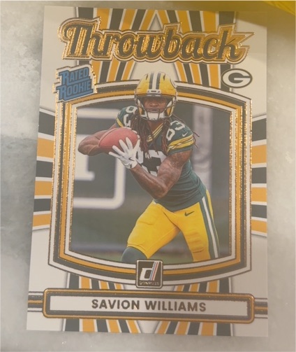 2025 Donruss #43 Savion Williams Rated Rookies Throwback — front