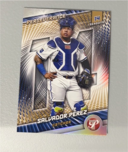 2025 Topps Pristine #P-25 Salvador Perez Perseverance — front