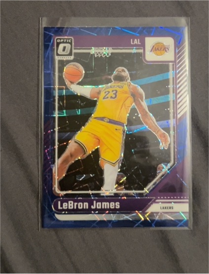 2024-25 Panini Donruss Optic #148 LeBron James Blue Velocity — front