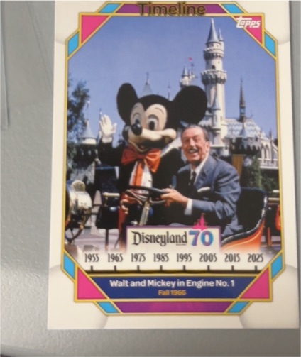 2025 Topps Disneyland 70th Anniversary #91 Walt and Mickey in Engine No. 1 — front