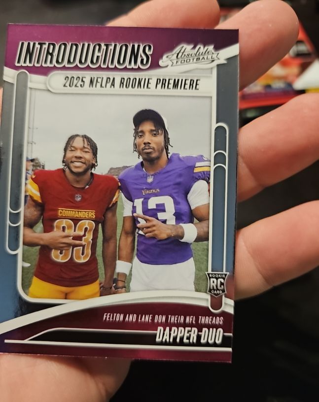 2025 Panini Absolute Football Introductions Dapper Duo #I-TFN Tai Felton Jaylin Lane RC — front