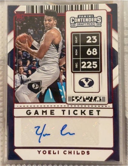2020-21 Panini Contenders Draft Picks Game Ticket Red #113 Yoeli Childs — front