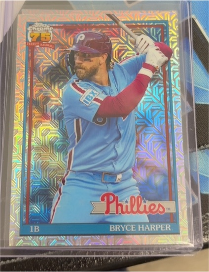 2026 Topps Series 1 Silver Pack Mojo Refractor #91C-57 Bryce Harper — front
