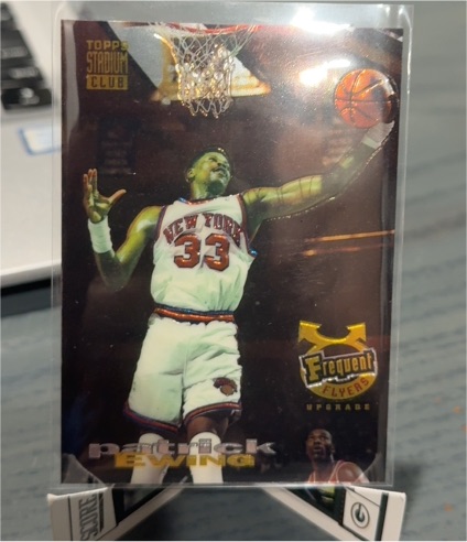 1993-94 Topps Stadium Club #189 Patrick Ewing Frequent Flyers Upgrade — front
