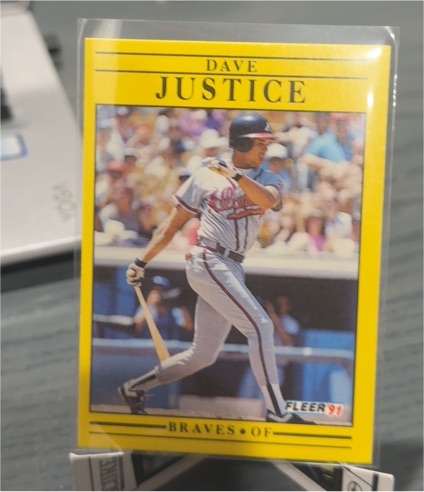 1991 Fleer #693 Dave Justice Atlanta Braves — front