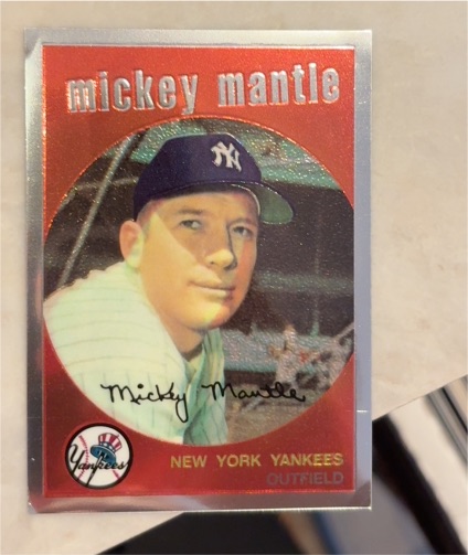 1996 Topps Finest Chrome #9 Mickey Mantle — front