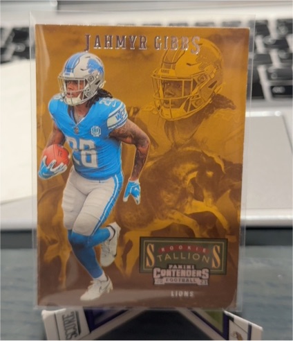2023 Panini Contenders Rookie Stallions #13 Jahmyr Gibbs — front