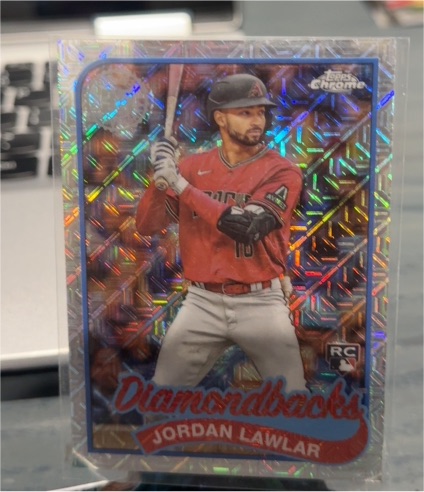 2024 Topps Series 1 1989 Chrome Silver Pack Mojo #T89C-100 Jordan Lawlar — front