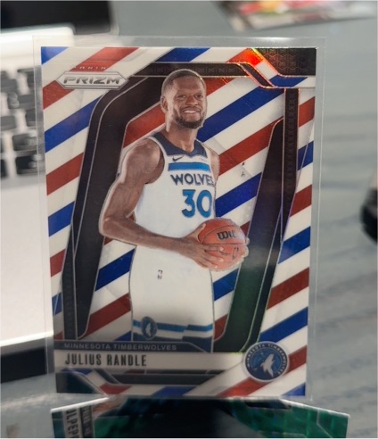 2024-25 Panini Prizm #57 Julius Randle Red White and Blue Prizm — front